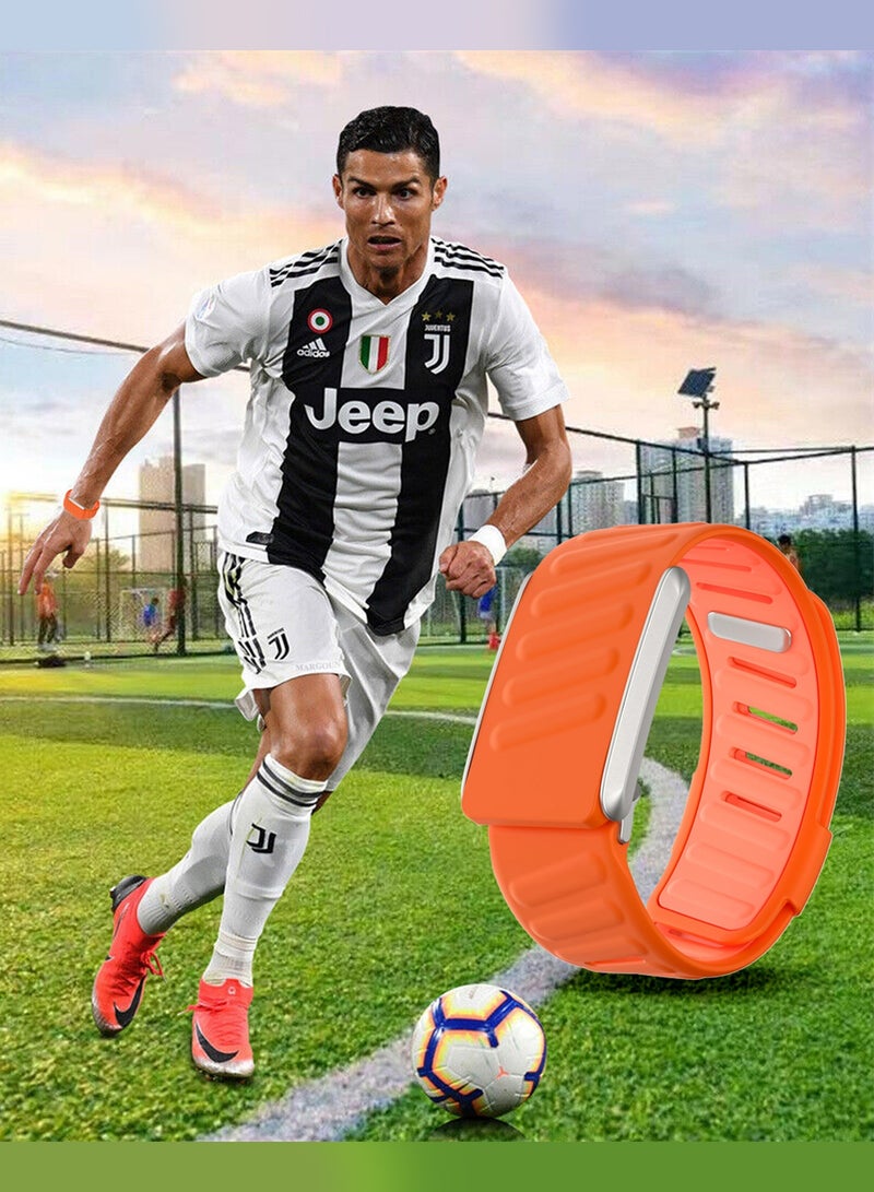 CATANES Sports Strap Compatible with Whoop 5.0 Soft and Breathable Silicone Strap Adjustable Replacement Wristbands for Whoop 5.0 Band - Orange - Image 4