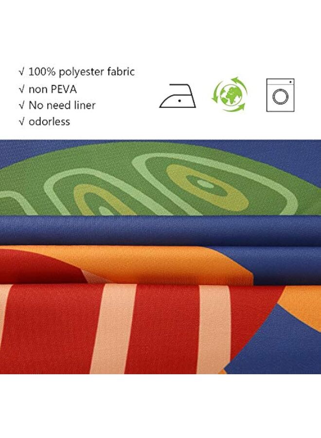 Kids Shower Curtain, Ocean Shower Curtains, Under The Sea Shower Curtain?Under The Sea Shower Curtain, Sea Animal for Kids Bathroom Decor 72''W x72''H - Image 5