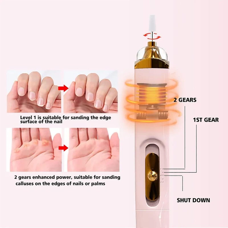 ALKAYAN Electric Nail Drill, 5 in 1 Manicure and Pedicure Tool, Nail Polisher with LE... - Image 4