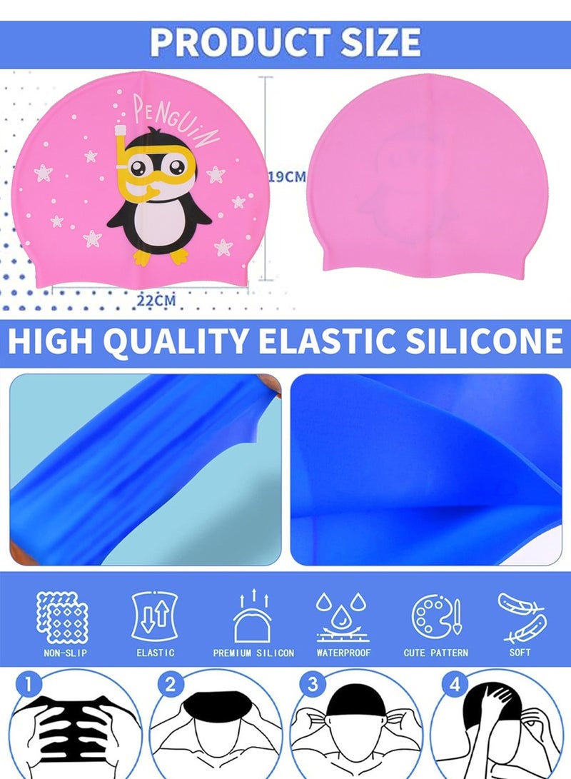 QUTOOB Swimming Kit For Boys and Girls, Silicone Swimming Cap and Earplugs, It Protects Your Ears and Hair from Chlorine, Bacteria, Sand in the Water, For Safe and Secure Swimming and Bathing  - Image 4