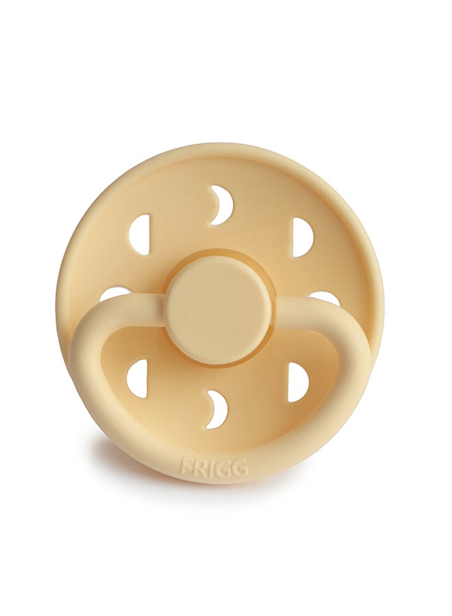 FRIGG Moon Phase Latex Baby Pacifier 6-18M 1-Pack Pale Daffodil - Size 2