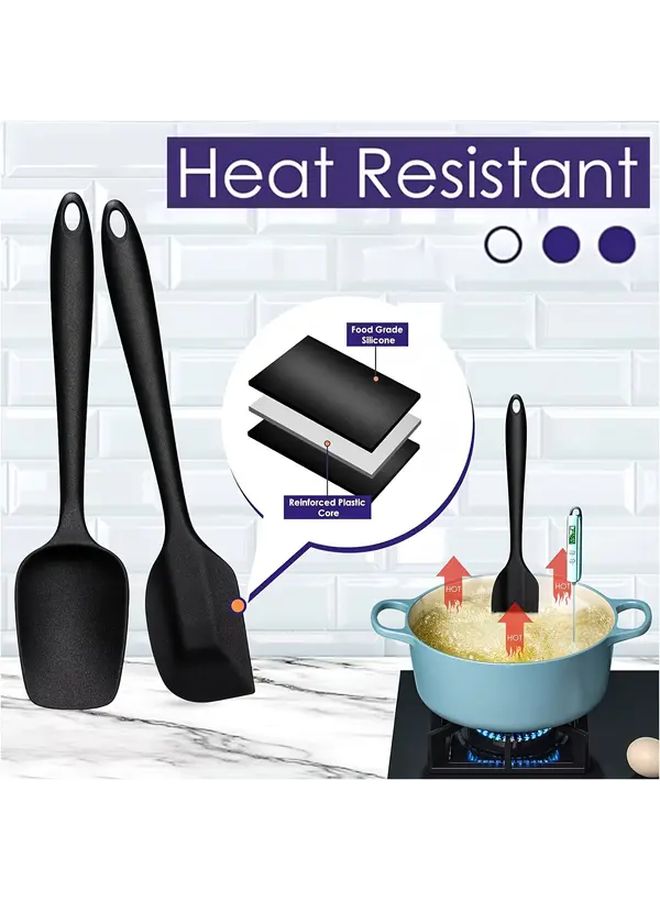 مجموعة من 6 ملاعق سيليكون من الدرجة الغذائية للخبز مقاومة للحرارة وآمنة للغسل في غسالة الأطباق - Image 2