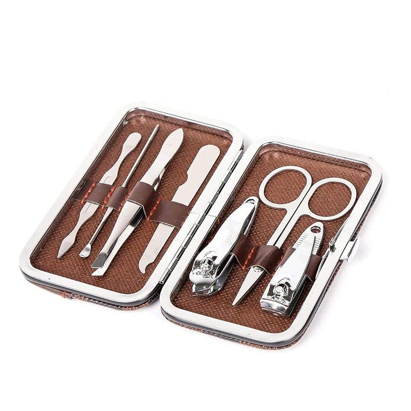Adbeni Manicure Kit, Pedicure Tools for Feet, Nail Clipper, Ear Pick Tweezers, Manicure Pedicure Set for Women and Men, 7in1 Black - Image 5