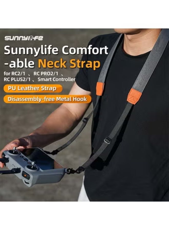 Sunnylife RC PRO2 Lanyard Strap for Mavic 4 Pro Remote Control RC PLUS 2 | Universal Hanging Strap for RC2/1, RC PRO2/1, RC PLUS2/1 & Screen Remote | 304 Stainless Steel Buckle | Always-Upright Ring Design - Image 2