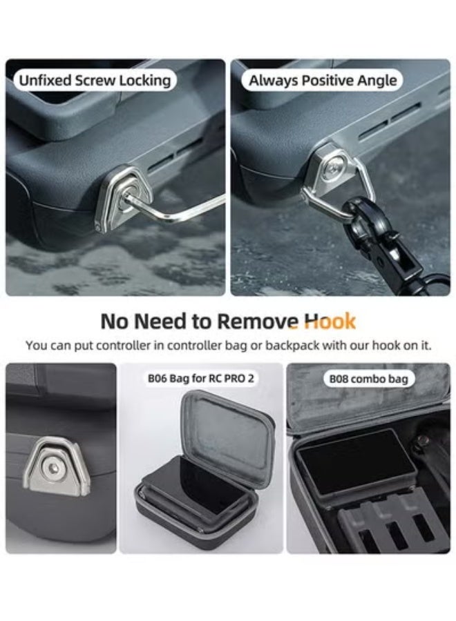 Sunnylife RC PRO2 Lanyard Strap for Mavic 4 Pro Remote Control RC PLUS 2 | Universal Hanging Strap for RC2/1, RC PRO2/1, RC PLUS2/1 & Screen Remote | 304 Stainless Steel Buckle | Always-Upright Ring Design - Image 5