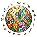 Aeekdook Wooden Puzzle for Adults Stained Glass Hummingbird Puzzle Unique Animal Shape Puzzles Wooden Jigsaw Puzzles for Adults Thanksgiving for Family Friend M114  114in  200psc - Image 4