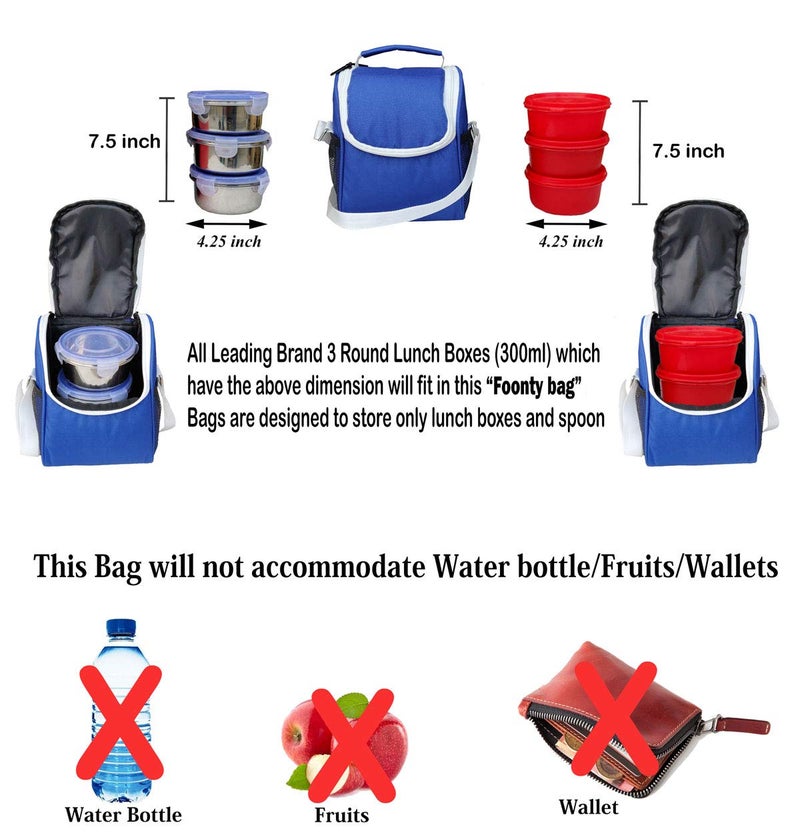 Foonty Office Use Women Waterproof Lunch Bag/Tiffin Bag(Black,FFFLB8021B) - Image 3