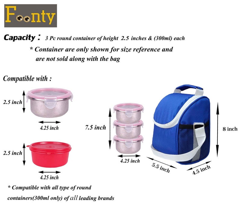 Foonty Office Use Women Waterproof Lunch Bag/Tiffin Bag(Black,FFFLB8021B) - Image 5