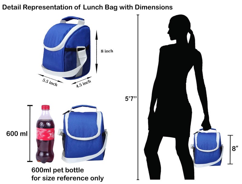 Foonty Office Use Women Waterproof Lunch Bag/Tiffin Bag(Black,FFFLB8021B) - Image 4