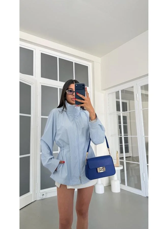 Gaus  Blue OYS Model Adjustable Waist Premium Jacket GAUS-01875. for Women | Best Price UAE