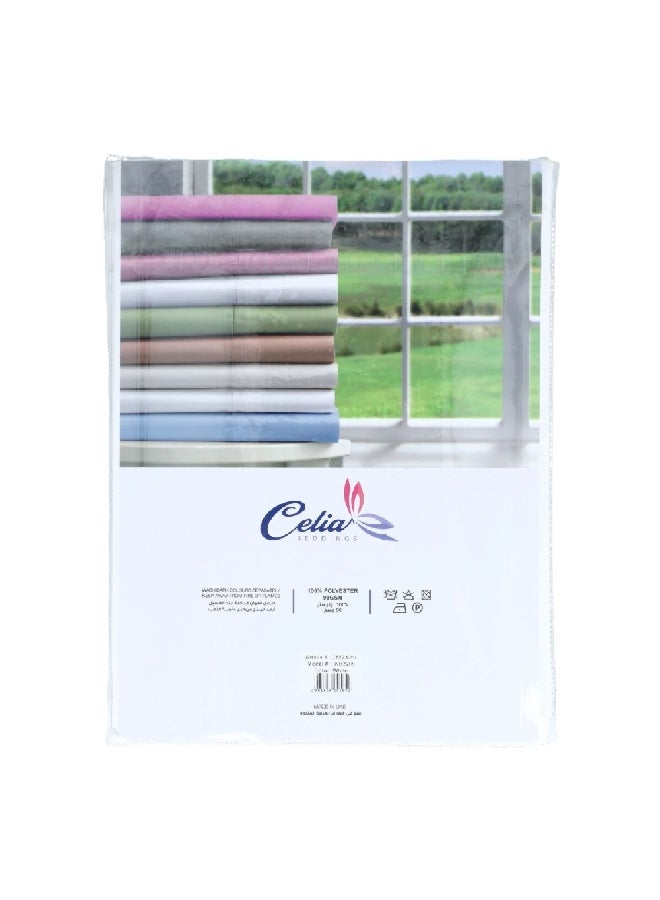 Celia 4-Piece Superior Quality Elegant Bedsheet Set White Queen 8.5 x 24 x 27 cm NH2209 - Image 1