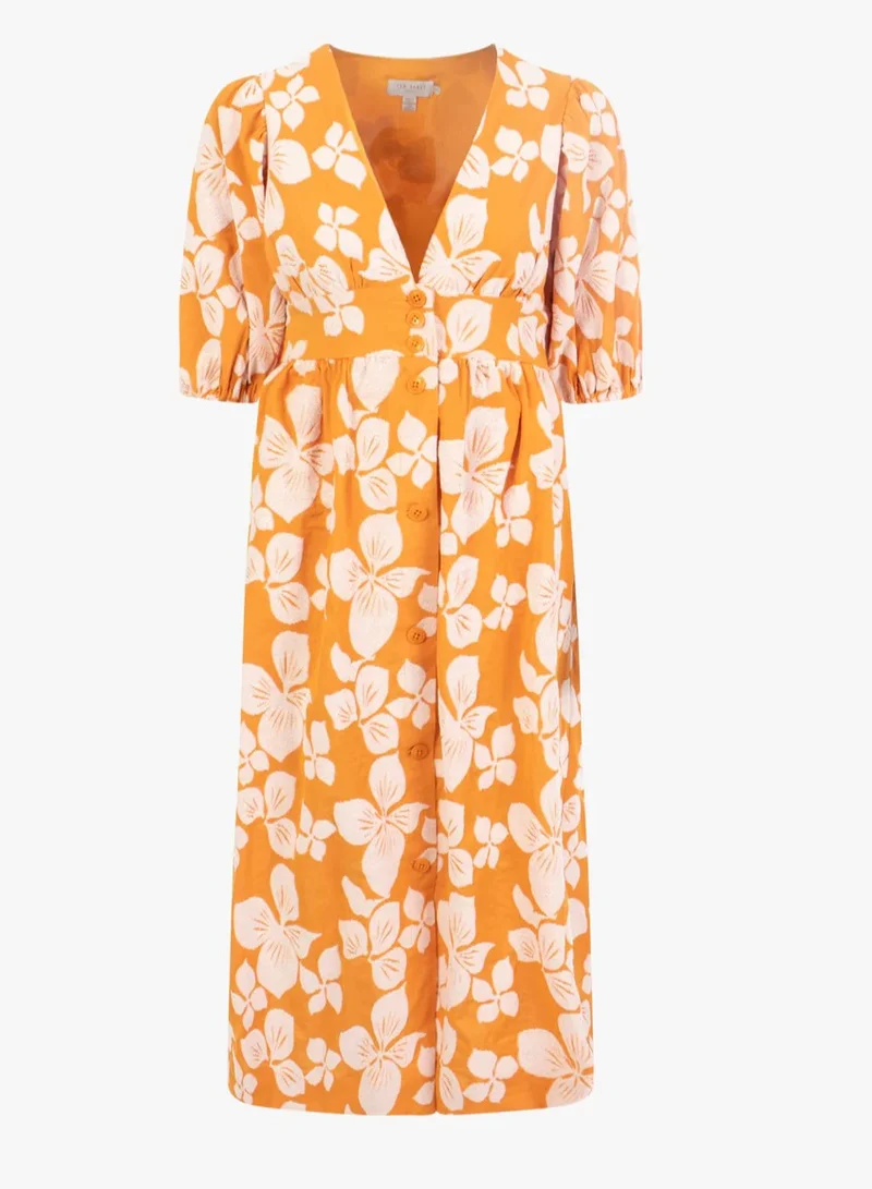 Ted Baker Cinthy button front jacquard dress