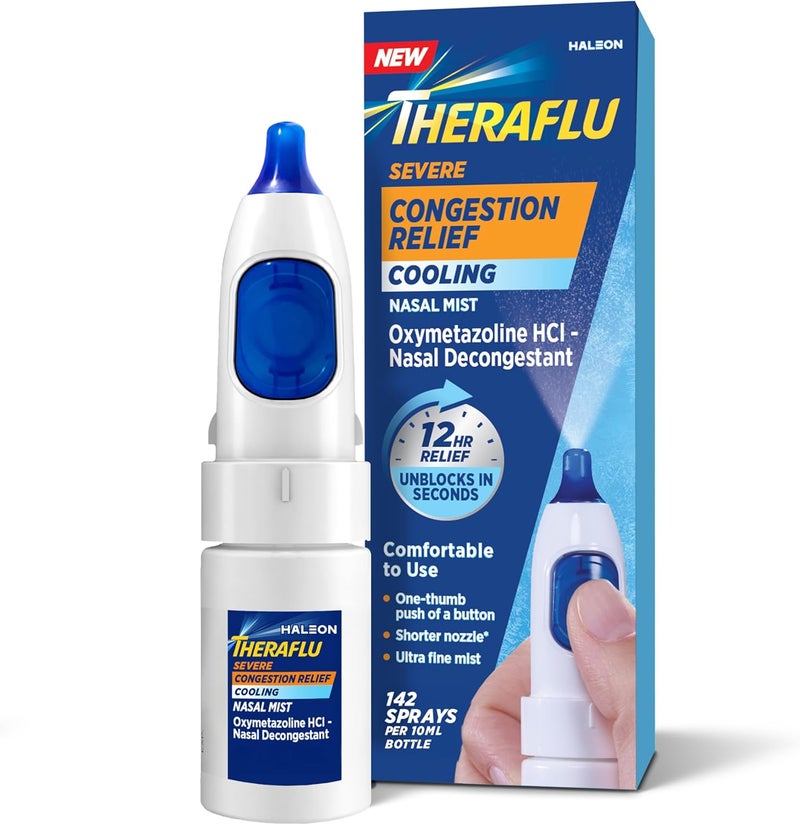 Theraflu Severe Congestion Relief Cooling Nasal Mist 034 Fl Oz - Image 1