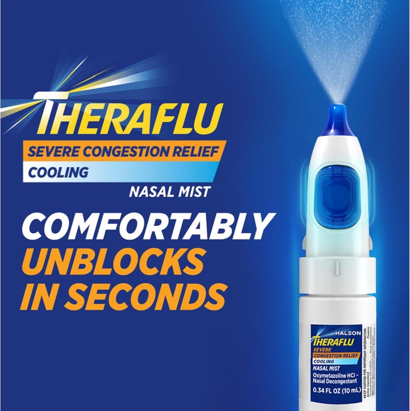 Theraflu Severe Congestion Relief Cooling Nasal Mist 034 Fl Oz - Image 2