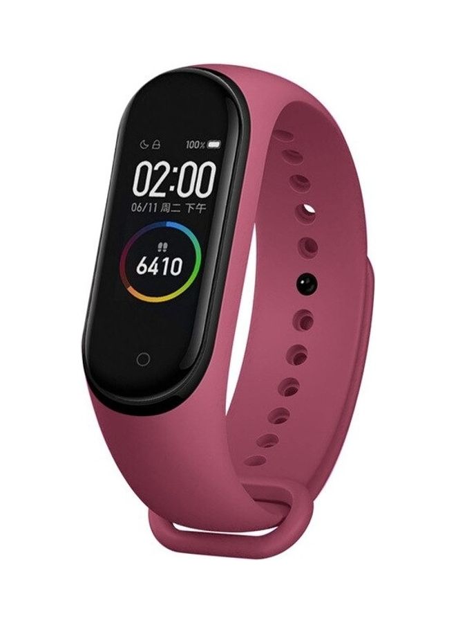 HuHa Replacement Silicone Strap For Xiaomi Mi Band 5/4/3 Red