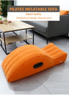 EzzySo Inflatable Sofa Inflatable Bench Recliner, Portable Travel Inflatable Bed, Electric Inflatable Pump Multi-Functional Sofa Orange  - Image 5