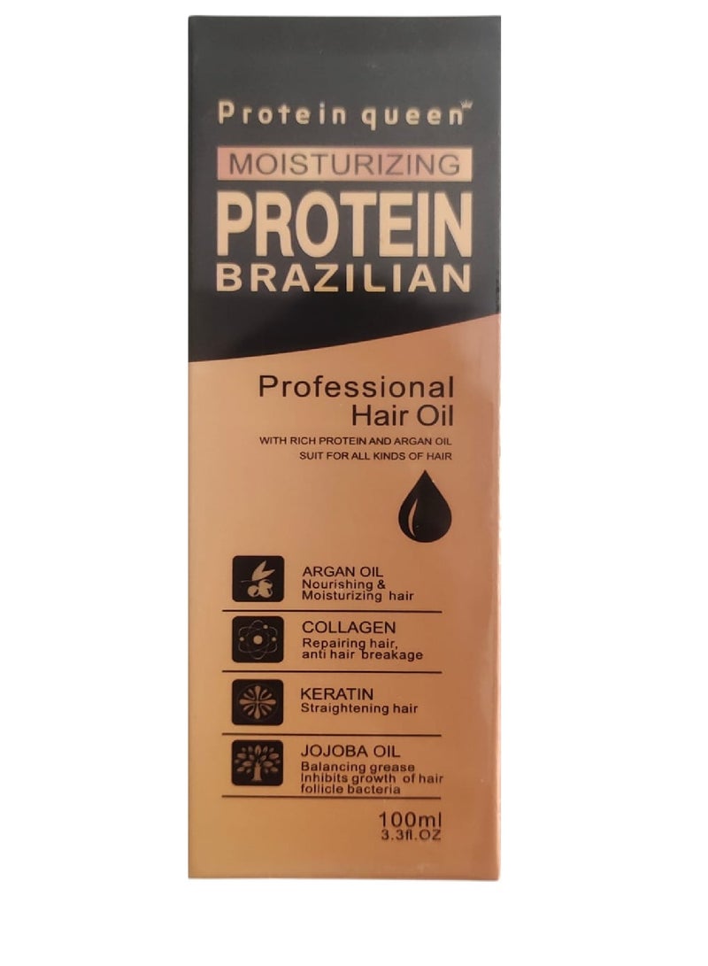 بروتين كوين زيت شعر برازيلي بروتين 100 مل - Image 2