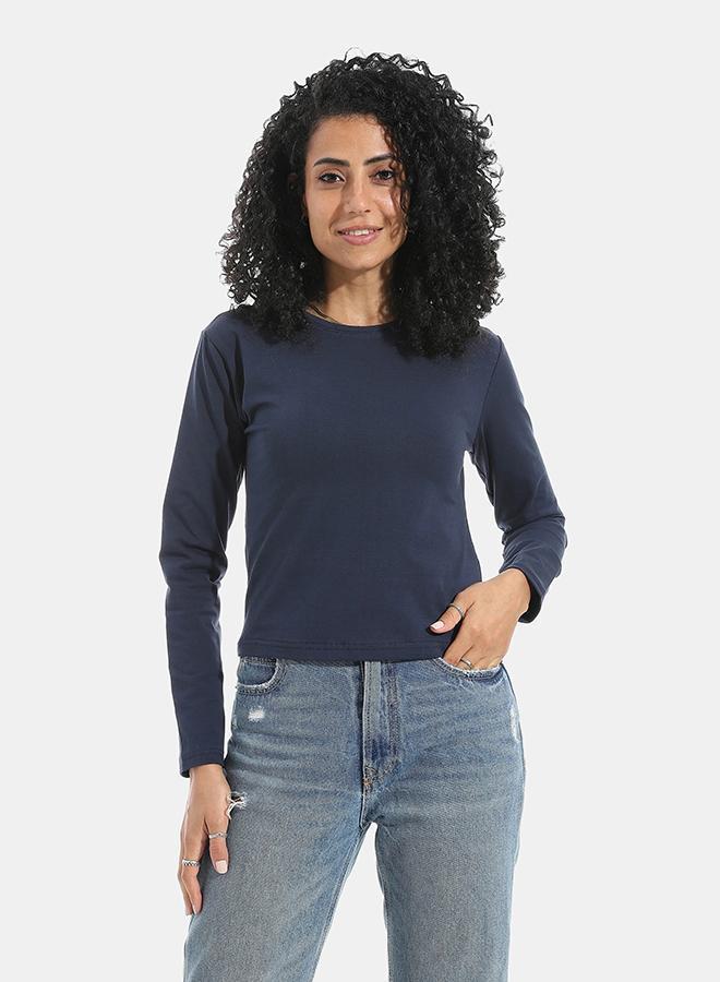 Xtcy Bodysuit single lycra sleeve neck women navy 2xl b28-navy-2xl - Image 1