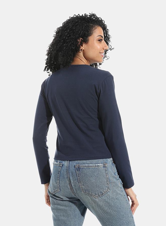 Xtcy Bodysuit single lycra sleeve neck women navy 2xl b28-navy-2xl - Image 3