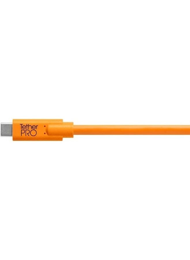 TETHER TOOLS TetherPro USB-C to 2.0 Micro-B 5-Pin Cable | for Fast Transfer and Connection Between Camera and Computer | High Visibility Orange | 15 Feet (4.6 m) - Image 2