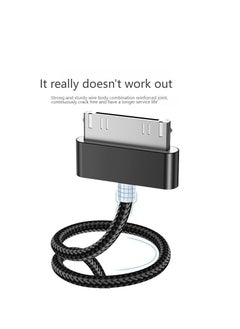 KENSUO 2-Pack USB Sync and Charging Cable for Apple iPhone 4/4s, iPhone 3G/3GS, iPad 1/2/3, iPod, 3.2 Feet，Black  - Image 3