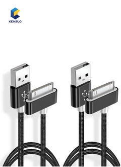 KENSUO 2-Pack USB Sync and Charging Cable for Apple iPhone 4/4s, iPhone 3G/3GS, iPad 1/2/3, iPod, 3.2 Feet，Black  - Image 1