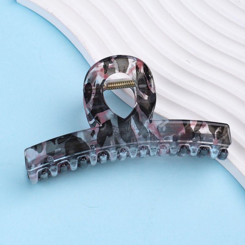 Generic New Oil Painting Hair Claw Large Capacity11 a word clip ink black powder 11 a word clip ink black powder