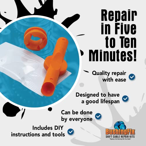 BushingFix.com BushingFix NI1KIT - Transmission Shift Cable Bushing Repair Kit - Automatic Transmission Linkage Repair Kit, Transmission Repair Kit, Shifter Cable Bushing Fix, Shift Linkage Bushing Replacement - Image 3