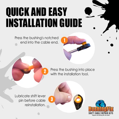 BushingFix.com BushingFix NI1KIT - Transmission Shift Cable Bushing Repair Kit - Automatic Transmission Linkage Repair Kit, Transmission Repair Kit, Shifter Cable Bushing Fix, Shift Linkage Bushing Replacement - Image 5