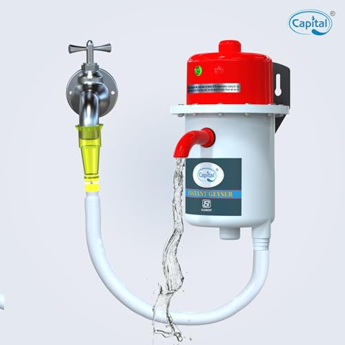 CAPITAL Instant Water Geyser 1L | Portable Electric Water Heater with Auto Cut-Off | Fast Heating ABS Body | Energy-Efficient | Ideal for Bathroom, Kitchen, Office & Restaurants - Image 4