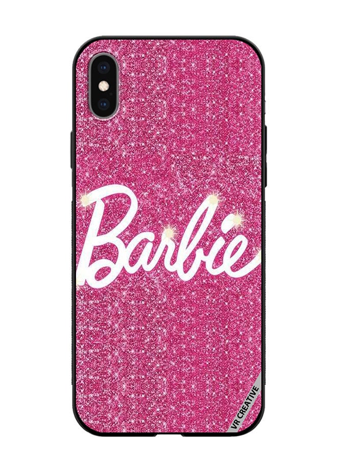 VR CREATIVE Protective Case Cover For Apple iPhone XS Max Sparkling Barbie Design Multicolour - Image 1