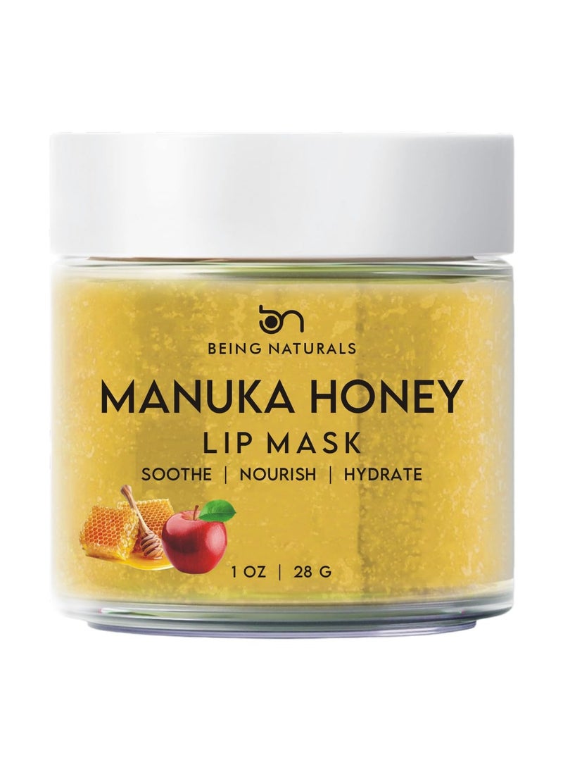 Being Naturals - Lip Mask & Lip Balm - leave-on Overnight repair and nourish lip mask or lightweight non-sticky daytime lip care with Vitamin C, Antioxidants, Manuka honey, Stem cells, 1 oz. - Image 1