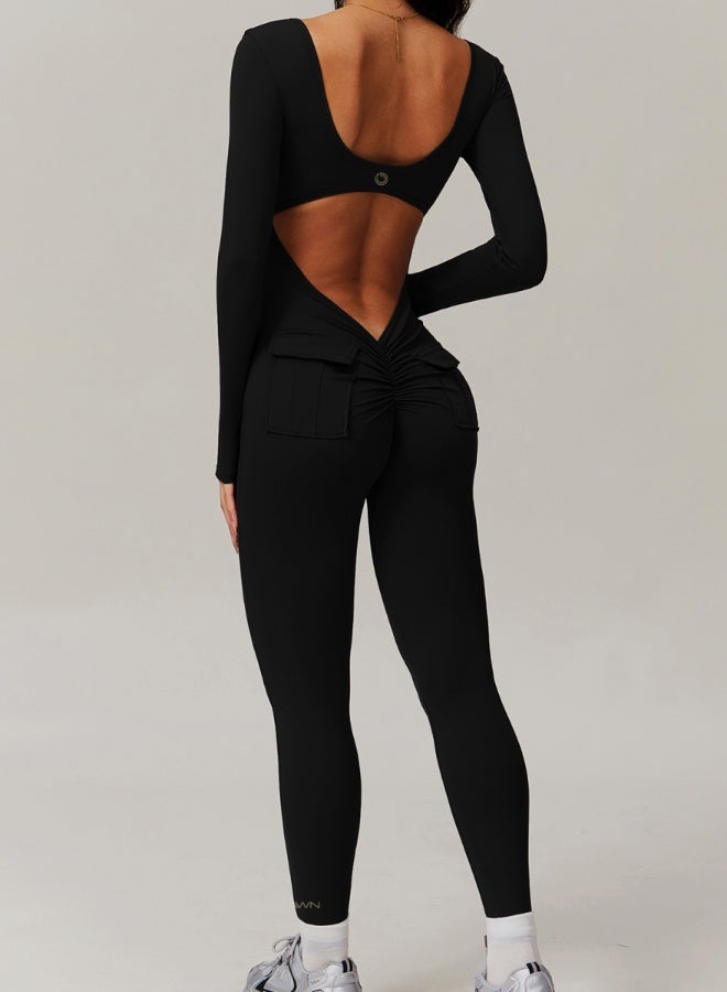 KAWN.YOGA Womens Long Sleeves Shapewear Bodysuit Tummy Control - Image 5