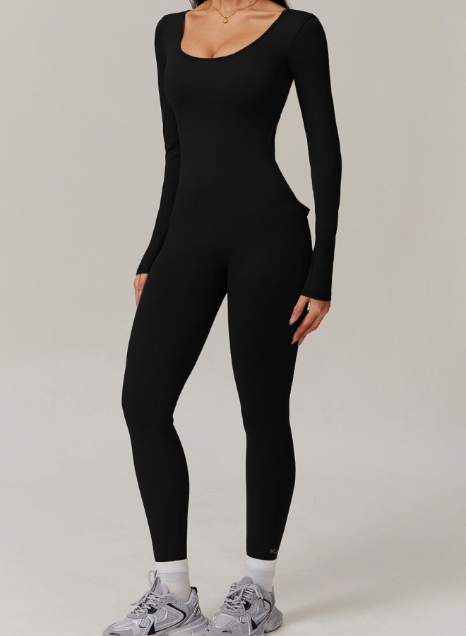 KAWN.YOGA Womens Long Sleeves Shapewear Bodysuit Tummy Control - Image 3