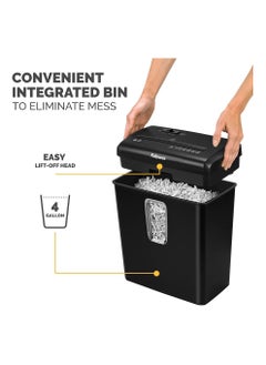 Fellowes Paper Shredder for Home Use - Fellowes 6C 6 Sheet Cross Cut Paper Shredder for Home Office Use - Powershred Personal Shredder with Safety Lock & 15 Litre Bin - Security Level P4  - Image 5