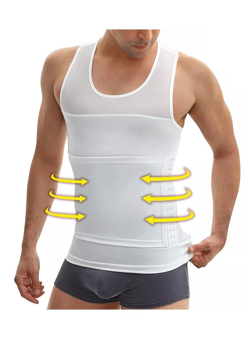 Men Body Shaper Vest Tummy Control Tank Top Compression Waist Slimming Shirts