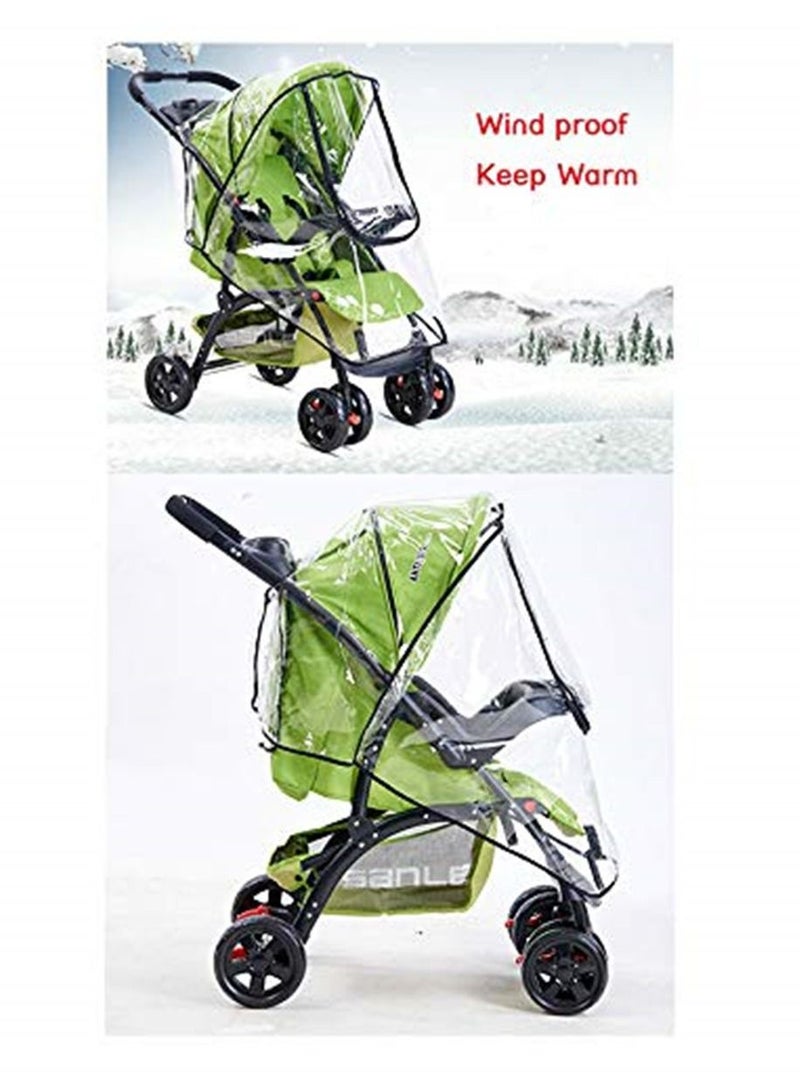 Baby Stroller Accessories Universal Waterproof Rain Cover Wind Dust Shield Zipper Open for Baby Strollers Pushchairs - Image 3