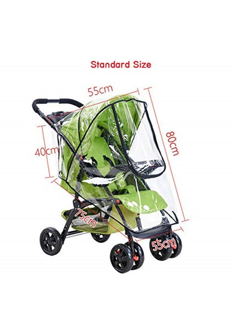 Baby Stroller Accessories Universal Waterproof Rain Cover Wind Dust Shield Zipper Open for Baby Strollers Pushchairs - Image 4