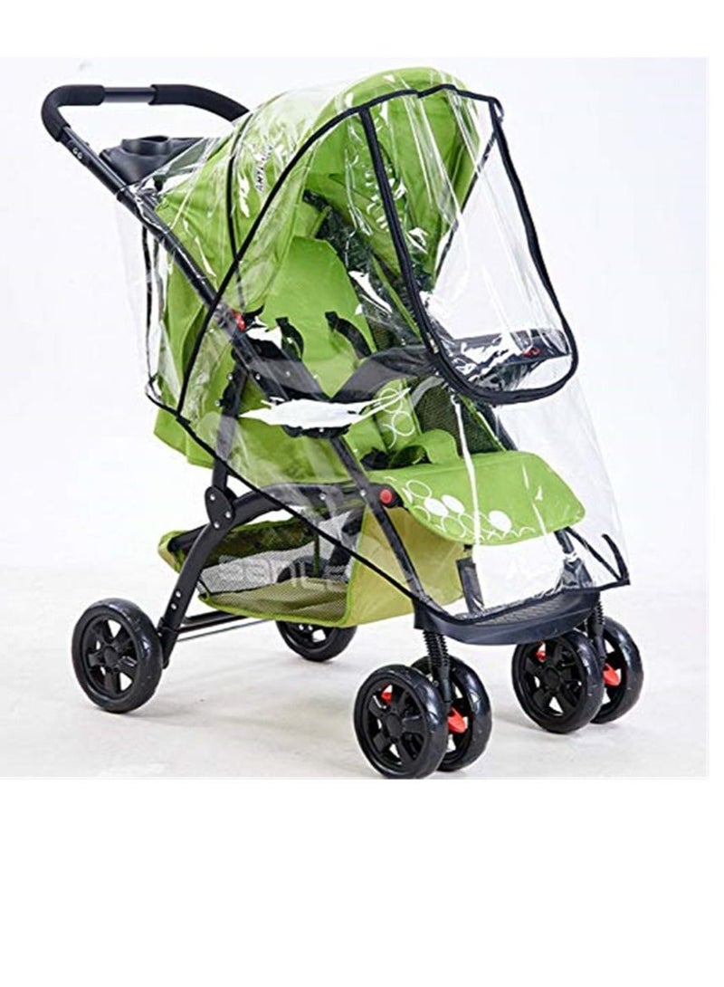 Baby Stroller Accessories Universal Waterproof Rain Cover Wind Dust Shield Zipper Open for Baby Strollers Pushchairs - Image 2