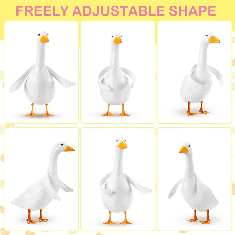 Abbylike Poseable Goose Wings for 23â€- 28" Porch Lawn Goose Outfit Accessories Poseable White Wings for Outdoor Patio Yard Lawn Art Decoration(2 Pcs,Wavy Edge) - Image 5