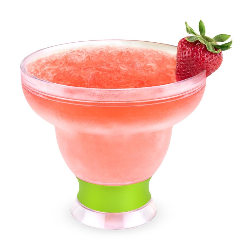 Host HOST Freeze Stemless Margarita Glasses Double Walled Insulated Gel Chiller Plastic Margarita Cups  Frozen Cocktail Glass Set of 1 12 oz Green
