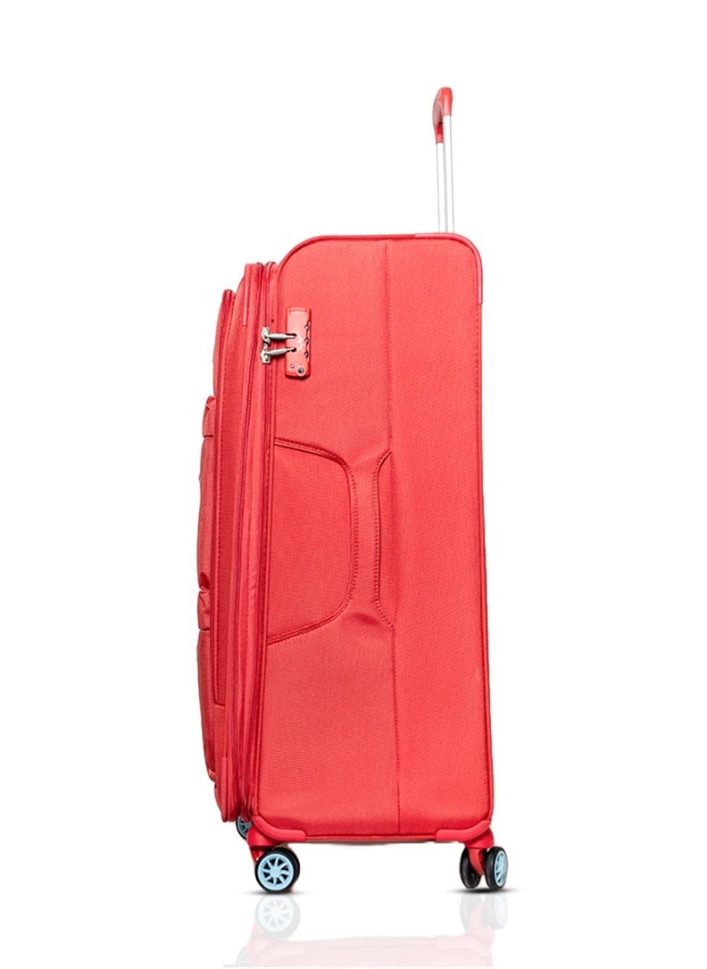 Skybags - Vanguard Checked-28 Inch Luggage with Anti Theft Zipper | TSA Lock| Smooth Dual Wheels| Wet Pouch for toiletries| Large-Coral - Image 1