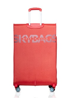 Skybags Vanguard Checked-28 Inch Luggage with Anti Theft Zipper | TSA Lock| Smooth Dual Wheels| Wet Pouch for toiletries| Large-Coral  - Image 3