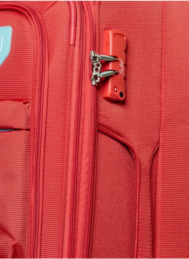 Skybags - Vanguard Checked-28 Inch Luggage with Anti Theft Zipper | TSA Lock| Smooth Dual Wheels| Wet Pouch for toiletries| Large-Coral - Image 1