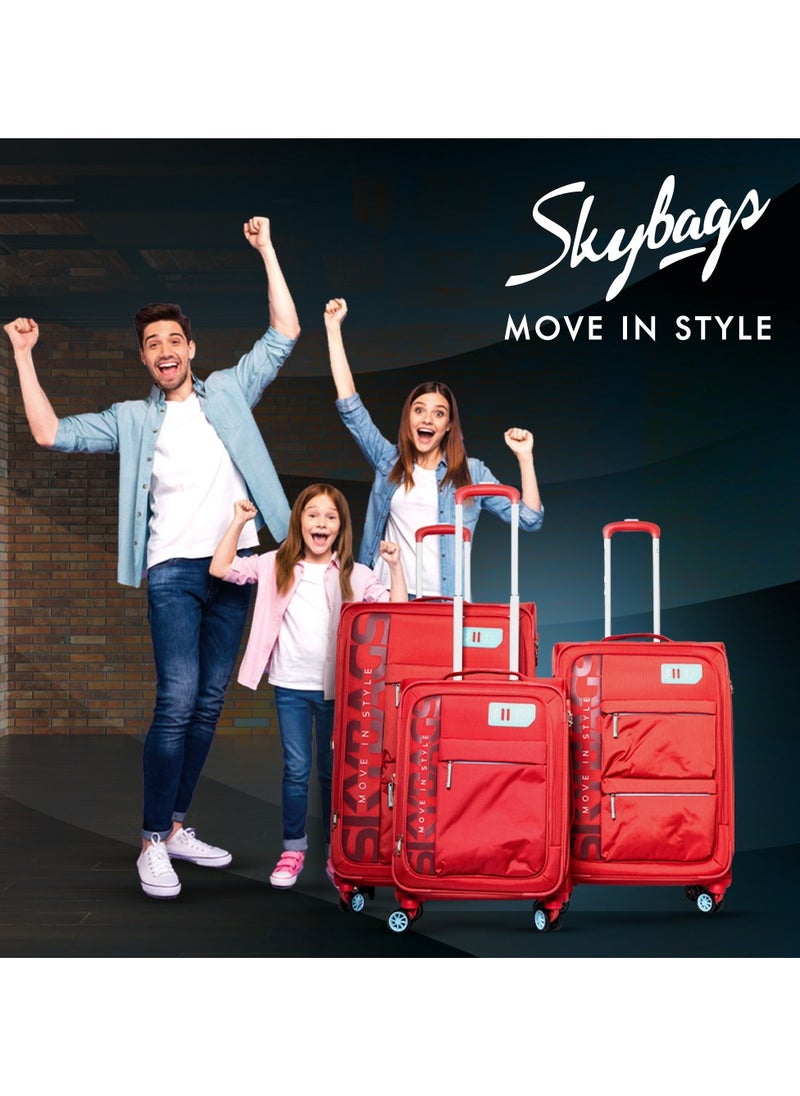 Skybags - Vanguard Checked-28 Inch Luggage with Anti Theft Zipper | TSA Lock| Smooth Dual Wheels| Wet Pouch for toiletries| Large-Coral - Image 1