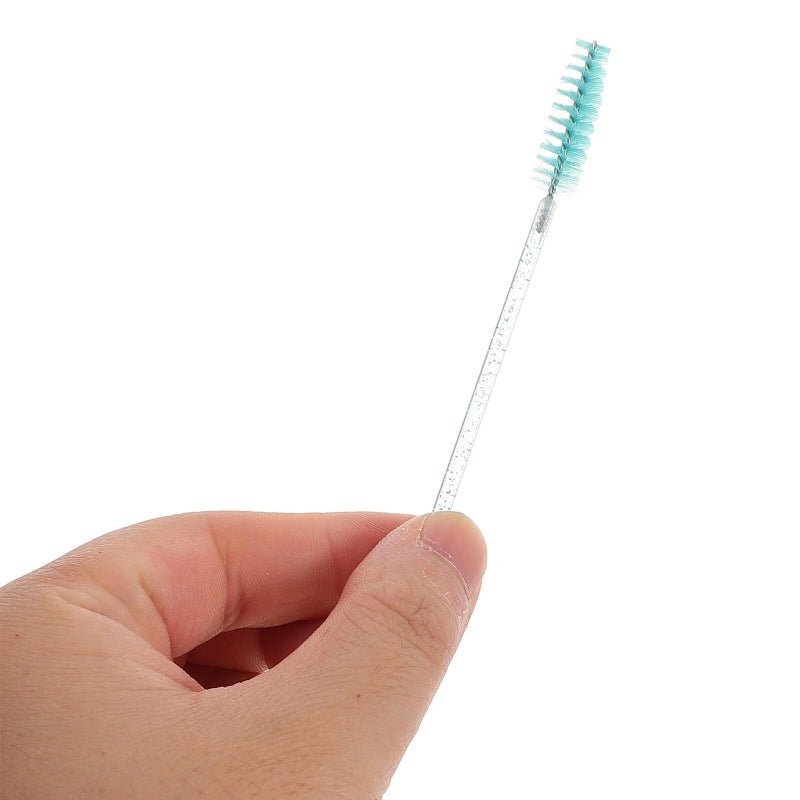 250pcs Crystal Handle Spoolie Brushes for Eyelash Extensions and Brow Lamination Professional Beauty - Image 4