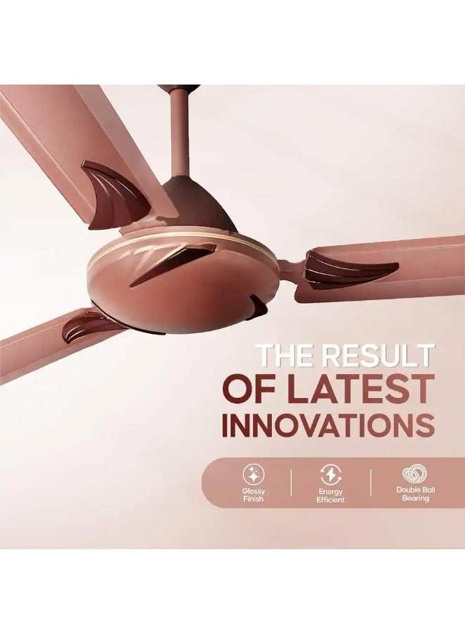 Longway Creta P1 Ceiling Fan,1200mm/48 inch, Remote Controlled,Anti-Dust,Star Rated, Rusty Brown - Image 2