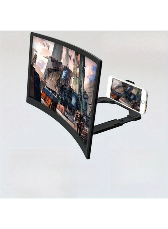 ترقية مقبض محمول منحني مقاس 14 بوصة عالي الدقة WL859 أسود لتكبير شاشة الهاتف المحمول للأفلام ومقاطع الفيديو والألعاب - Image 5