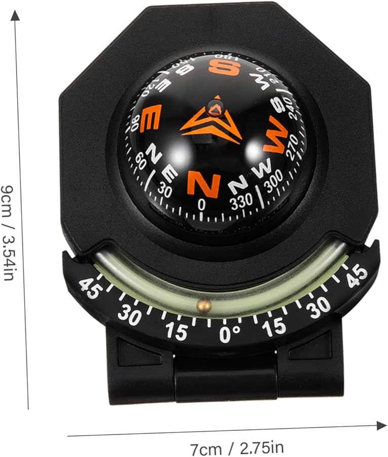 بوصلة لوحة القيادة ذاتية اللاصق للسيارات، مصنوعة من الأكريليك ABS متين، توجيه اتجاه سهل للملاحة - Image 3