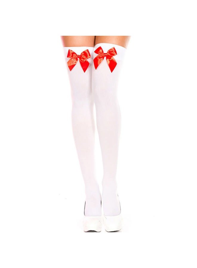 TIPINOICE Naughty Nurse Uniform Sling Sheer Lingerie Set Halloween Dress Socks, White, L - Image 2
